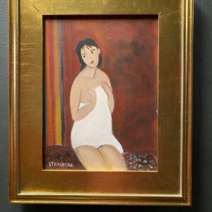 Petit Nu Sur Fond Rouge